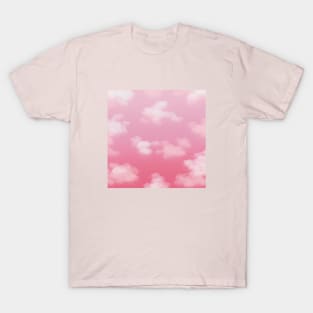 Beautiful Pink Sky with clouds T-Shirt